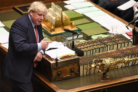 Thủ tướng Anh Boris Johnson tại cuộc họp Quốc hội ở London, ngày 22/1/2020. (Ảnh: AFP/TTXVN)