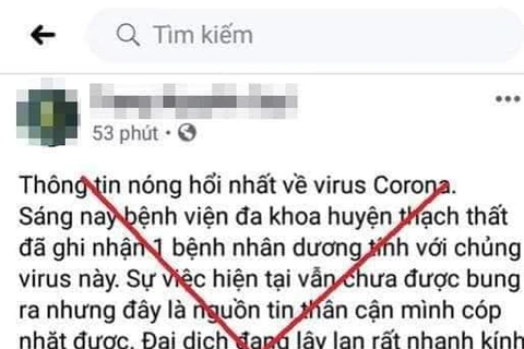 Thông tin sai lệch mà Nguyễn Quý Trọng đăng trên mạng xã hội.