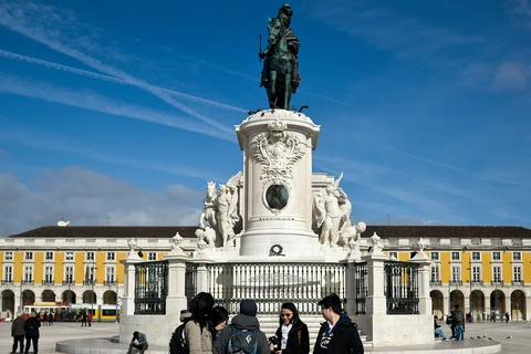 Quảng trường ở thủ đô Lisbon (Bồ Đào Nha). (Ảnh: Reuters)