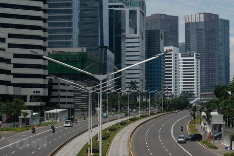 Một tuyến phố ở thủ đô Jakarta, Indonesia. (Ảnh: THX/TTXVN)