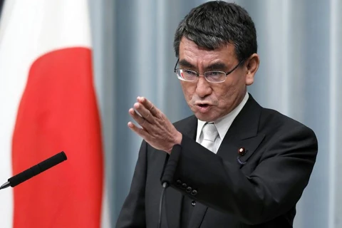Bộ trưởng Quốc phòng Nhật Bản Taro Kono. (Ảnh: The Strait Times)