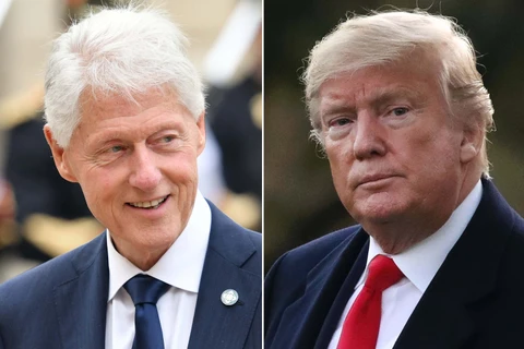 Cựu Tổng thống Bill Clinton (trái) và Tổng thống Mỹ đương nhiệm Donald Trump. (Ảnh: NYP)