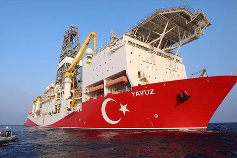 Tàu khoan thăm dò Yavuz của Thổ Nhĩ Kỳ. (Ảnh: Hurriyet News)