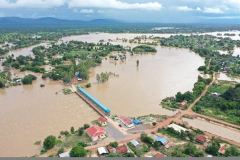 Lũ lụt ở Campuchia. (Ảnh: Floodlist)