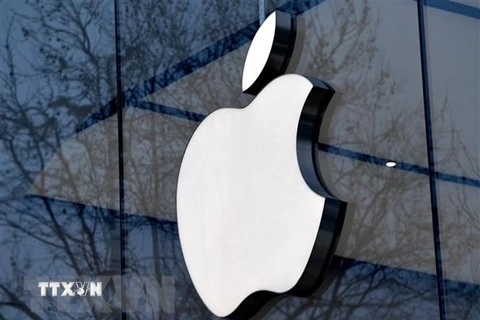 Biểu tượng của tập đoàn công nghệ Apple. (Ảnh: AFP/TTXVN)