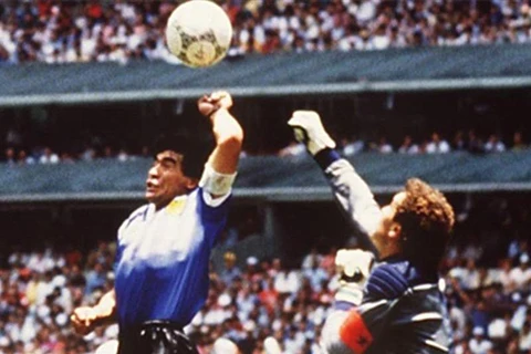Bàn thắng được Diego Maradona gọi là "Bàn tay của Chúa". (Ảnh: Goal)
