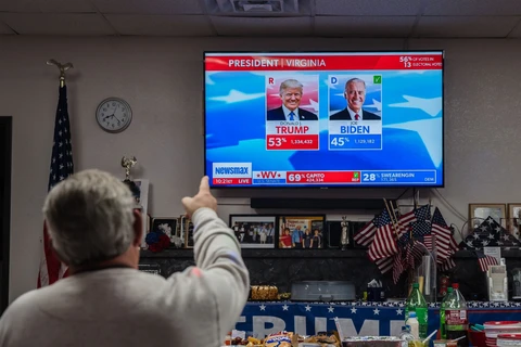 Newsmax đưa tin liên quan tới kết quả bầu cử Mỹ. (Ảnh: Newsweek)