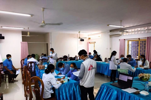 Một điểm kiểm tra y tế ở Campuchia. (Ảnh: MSF)