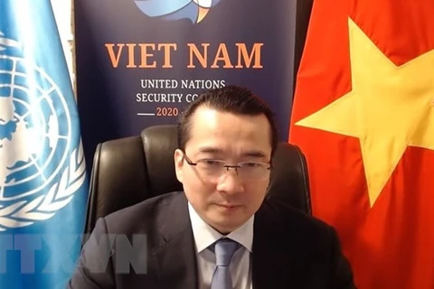 Đại sứ Phạm Hải Anh, Đại biện lâm thời Việt Nam tại Liên hợp quốc. (Ảnh: Khắc Hiếu/TTXVN)