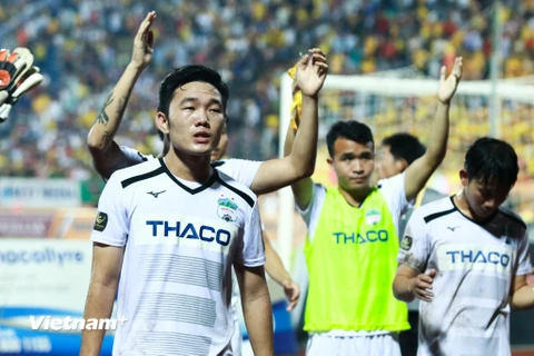 Hoàng Anh Gia Lai không thắng Hà Nội FC từ năm 2017 tới nay. (Ảnh: Nguyên An/Vietnam+)