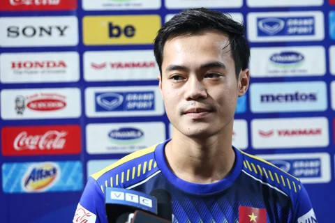 Tiền đạo Văn Toàn tự tin vào phong độ của bản thân và sẵn sàng chạm trán với Thái Lan ở trận đấu ngày 5/9 tới. (Ảnh: Nguyên An)