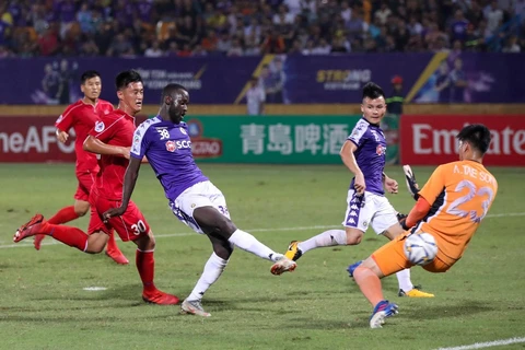 Hà Nội FC dừng bước tại AFC Cup 2019 bởi luật bàn thắng sân khách sau hai lượt trận chung kết liên khu vực. (Ảnh: Như Đạt)