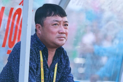 Huấn luyện viên Trương Việt Hoàng chia tay câu lạc bộ Hải Phòng sau V-League 2019. (Ảnh: Nguyên An)