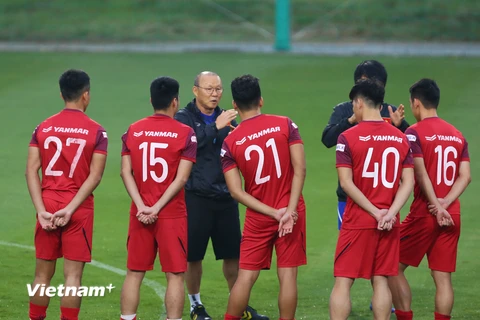 Đội tuyển Việt Nam nắm lợi thế hơn đối thủ khi có giải vô địch quốc gia quay trở lại thi đấu sớm. (Ảnh: Nguyên An/Vietnam+)
