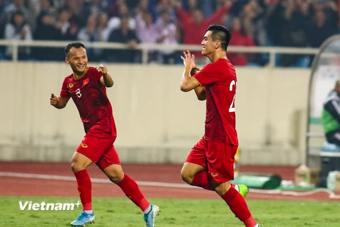 Đội tuyển Việt Nam thi đấu vòng loại World Cup 2022 ở hai giai đoạn trong năm 2021. (Ảnh: Nguyên An/Vietnam+) 