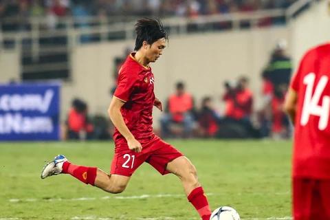 Tiền vệ Tuấn Anh được huấn luyện viên Park Hang-seo đánh giá là cầu thủ tài năng và giàu sức chiến đấu. (Ảnh: Nguyên An)