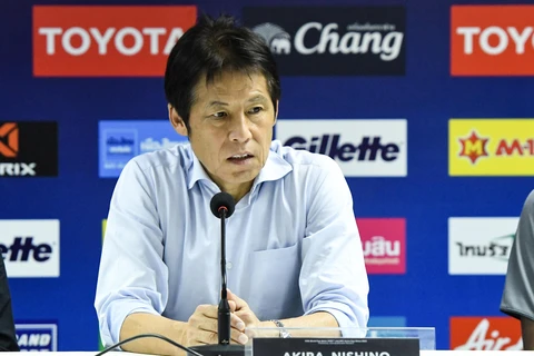 Huấn luyện viên Akira Nishino khen ngợi tuyển Việt Nam là đội bóng tuyệt vời. (Ảnh: Nguyên An/Vietnam+)