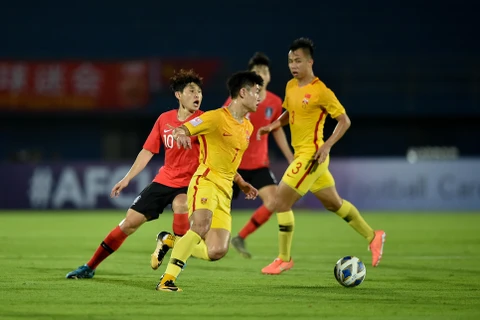 U23 Trung Quốc thua 0-1 U23 Hàn Quốc ở trận đầu ra quân tại vòng chung kết U23 châu Á 2020 tối 9/1. (Ảnh: AFC)