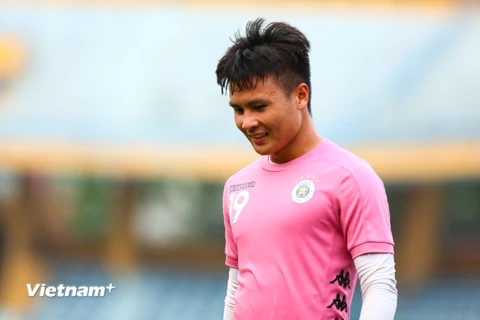Quang Hải vắng mặt ở trận đấu Hà Nội FC và Sông Lam Nghệ An ngày 18/6 tới. (Ảnh: Nguyên An/Vietnam+)