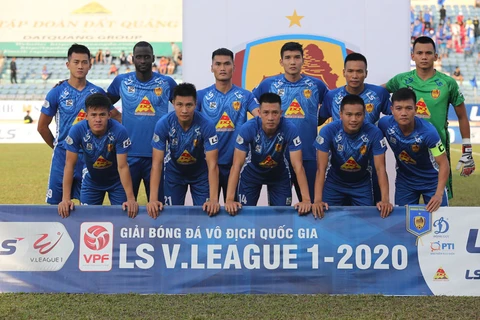 Quảng Nam xuống hạng sau V-League 2020, trở lại hạng Nhất sau 7 năm. (Ảnh: VPF) 