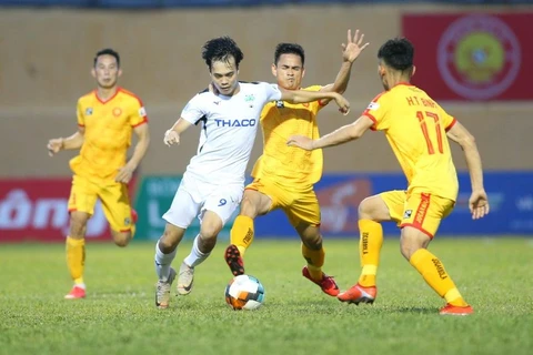 Hoàng Anh Gia Lai hòa 0-0 Thanh Hóa ở vòng 11 V-League 2020. (Ảnh: Nguyên An/Vietnam+) 