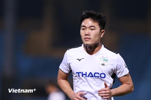 Xuân Trường và đồng đội thua 1-4 Viettel ở vòng 1 giai đoạn hai V-League 2020. (Ảnh: Hiển Nguyễn/Vietnam+) 