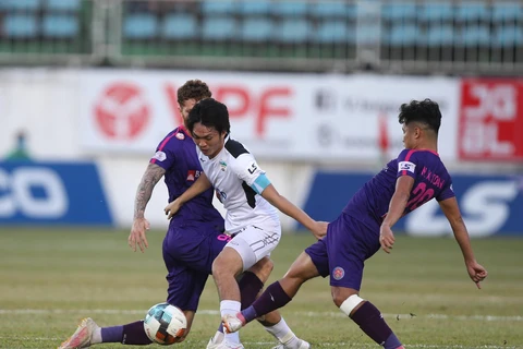 Sài Gòn FC thắng 4-2 Hoàng Anh Gia Lai ở vòng 4 giai đoạn hai V-League 2020 vừa qua. (Ảnh: HAGL) 