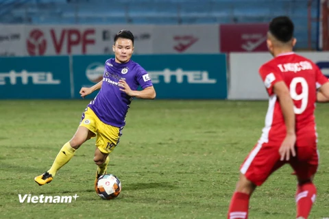 Hà Nội FC đang ở thế khó trong cuộc đua vô địch V-League 2020. (Ảnh: Hiển Nguyễn/Vietnam+) 