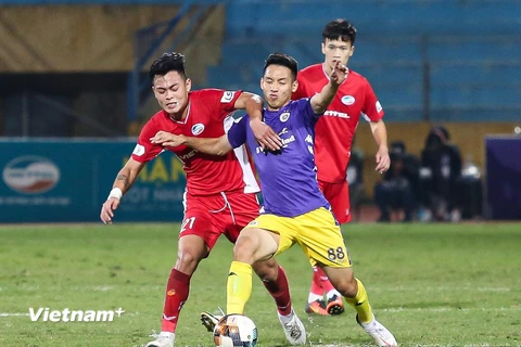 Hà Nội FC đang gây sức ép lớn cho Viettel ở cuộc đua vô địch V-League 2020. (Ảnh: Hiển Nguyễn/Vietnam+)