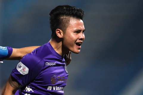 Hà Nội FC trở lại mạnh mẽ, vô địch V-League 2021 là điều được dự báo. (Ảnh: Hiển Nguyễn/Vietnam+) 