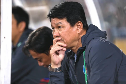 Chủ tịch kiêm huấn luyện viên trưởng Vũ Tiến Thành của Sài Gòn FC. (Ảnh: Hiển Nguyễn/Vietnam+) 