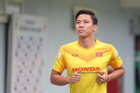 Quế Ngọc Hải là đội trưởng tuyển Việt Nam dù đàn anh Văn Quyết cũng có mặt ở đợt tập trung tháng 12/2020. (Ảnh: Hiển Nguyễn/Vietnam+) 