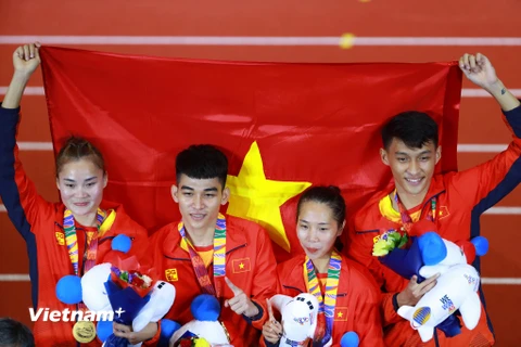 Thể thao Việt Nam đặt mục tiêu nằm trong tốp 3 đoàn vận động viên giành nhiều huy chương nhất tại SEA Games 31. (Ảnh: Bùi Lượng/Vietnam+)