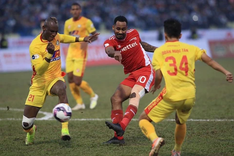 Viettel thi đấu bế tắc, bị Thanh Hóa cầm hòa 0-0 ở vòng 2 V-League 2021. (Ảnh: VPF) 