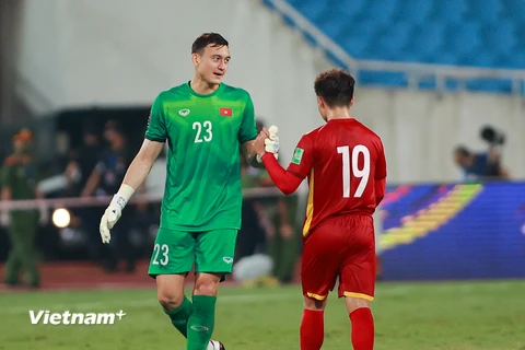 Đội tuyển Việt Nam lần lượt gặp Nhật Bản, Saudi Arabia trong tháng 11 tới. (Ảnh: PV/Vietnam+)
