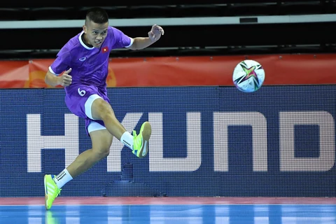 Đội tuyển futsal Việt Nam đặt mục tiêu lọt vào vòng 1/8 tại FIFA Futsal World Cup 2021. (Ảnh: VFF) 