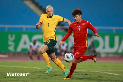 FIFA liên tục khen ngợi cho cá nhân Quang Hải với màn thể hiện ấn tượng ở vòng loại thứ hai World Cup và những trận đấu gần nhất. (Ảnh: PV/Vietnam+) 