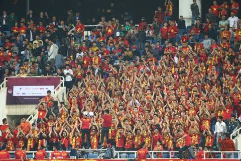 Trận đấu Việt Nam-Nhật Bản diễn ra bình thường vào lúc 19 giờ tối nay (11/11) và đón 12.000 khán giả. (Ảnh: PV/Vietnam+ 