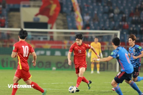 Đội tuyển Việt Nam có đủ hành trang để bước vào thi đấu tốt hơn ở lượt về vòng loại thứ ba World Cup. (Ảnh: PV/Vietnam+)