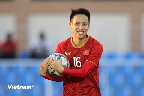 Hùng Dũng trở lại đội tuyển Việt Nam sau khi có sự đồng ý của Hà Nội FC. (Ảnh: PV/Vietnam+) 