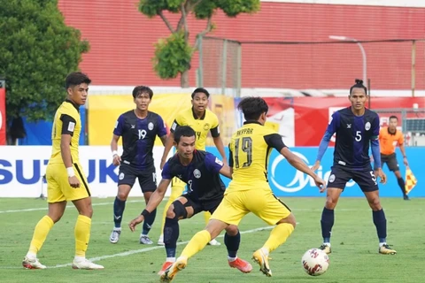 Đội tuyển Malaysia 'phả hơi nóng' vào cuộc đua nhất bảng B tại AFF Cup 2020 với Việt Nam. (Ảnh: FAM) 