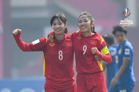 Đội tuyển nữ Việt Nam lập thành tích lịch sử tại Asian Cup nữ 2022. (Ảnh: AFC) 