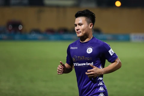 Tiền vệ Quang Hải thi đấu cho Hà Nội FC từ nhỏ. (Ảnh: PV/Vietnam+) 