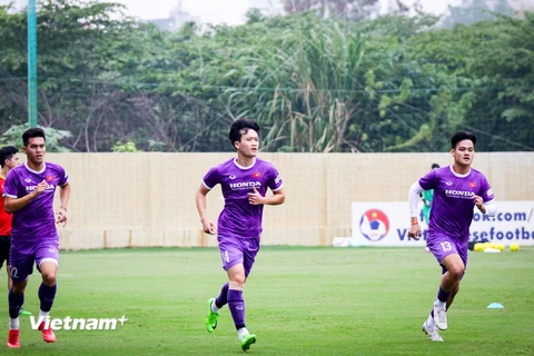 [Photo] Các trụ cột của đội tuyển Việt Nam sẵn sàng cho trận gặp Oman
