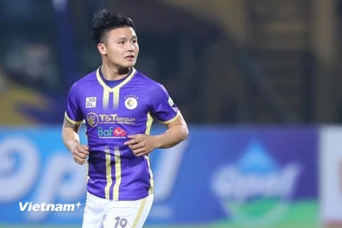 Quang Hải sẽ ra nước ngoài thi đấu sau khi hết hợp đồng với Hà Nội FC vào ngày 12/4.(Ảnh: PV/Vietnam+)