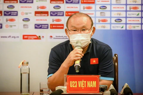 Huấn luyện viên Park Hang-seo cho biết U23 Việt Nam cần thêm thời gian để hoàn thiện đội hình cho SEA Games 31. (Ảnh: PV/Vietnam+) 