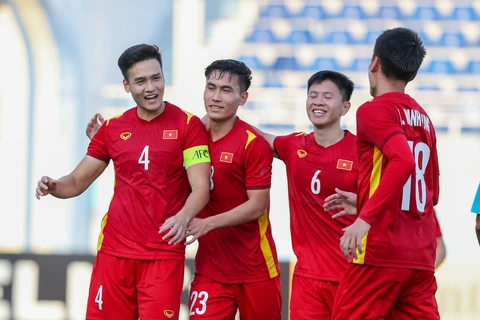 Hình ảnh U23 Việt Nam đánh bại Malaysia, vào tứ kết U23 châu Á 2022