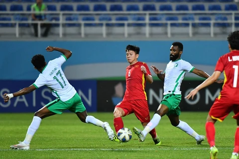 U23 Việt Nam thất bại trước đối thủ mạnh ở tứ kết U23 châu Á 2022. (Ảnh: VFF) 