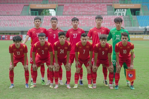 U19 Việt Việt Nam giành hạng ba chung cuộc tại giải U19 Đông Nam Á 2022. (Ảnh: VFF) 