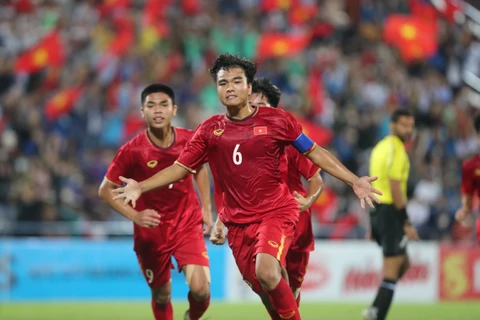 U17 Việt Nam thắng U17 Thái Lan với lứa cầu thủ cũng vừa thắng đối phương ở giải U16 Đông Nam Á 2022. (Ảnh: PV/Vietnam+) 
